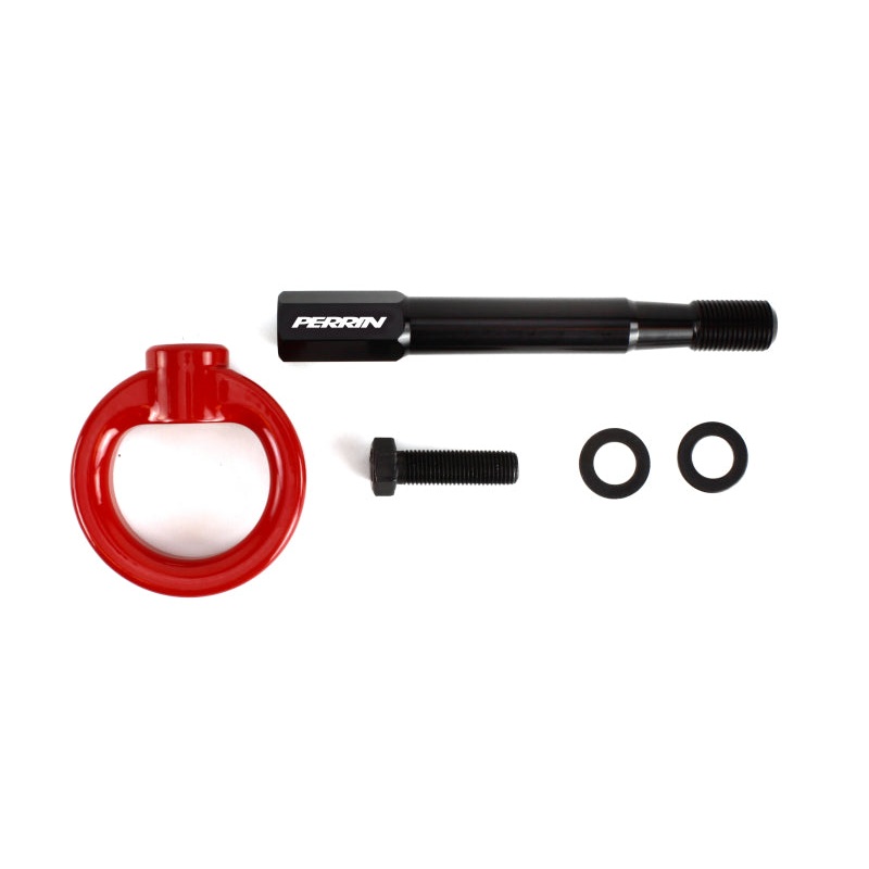 PERRIN 08-14 Subaru WRX/STI (Hatchback) Tow Hook Kit (Rear) – Red