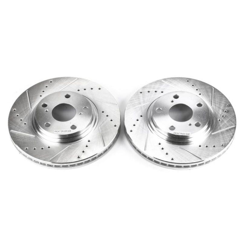 Power Stop 2003 Lexus ES300 Front Evolution Drilled & Slotted Rotors – Pair
