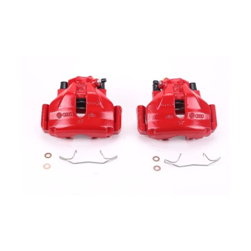 PowerStop Power Stop 96-99 Audi A4 Front Red Calipers w/Brackets – Pair