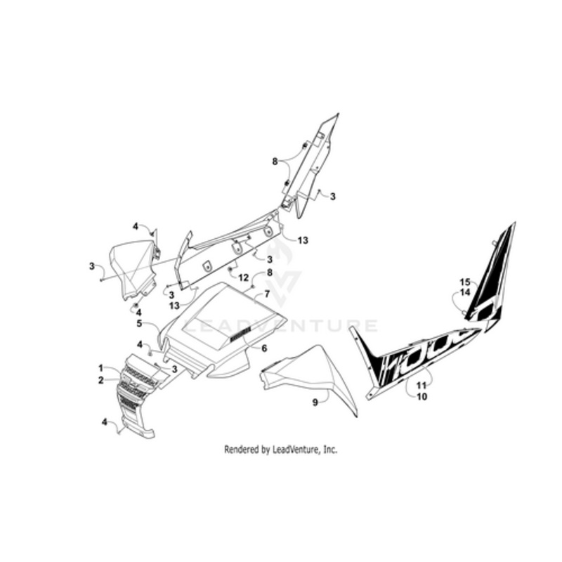 Pillar Decal-Right (Bm) by Arctic Cat