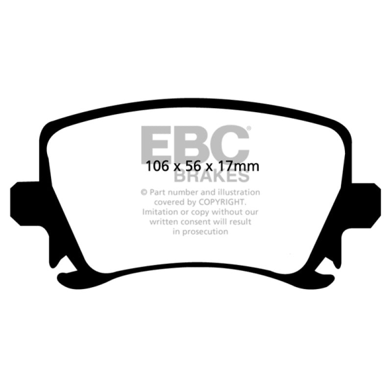 EBC 06-13 Audi A3 2.0 Turbo (Girling rear caliper) Redstuff Rear Brake Pads
