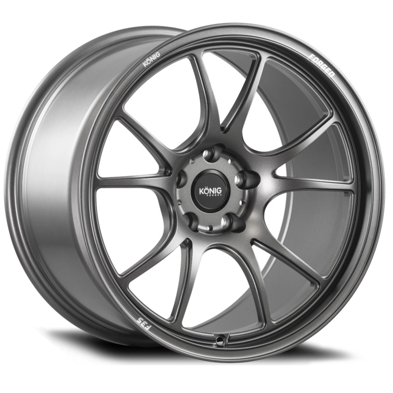 Konig Forged F3S 18X9.5 5X120 ET44 Satin Charcoal Knurled Bead