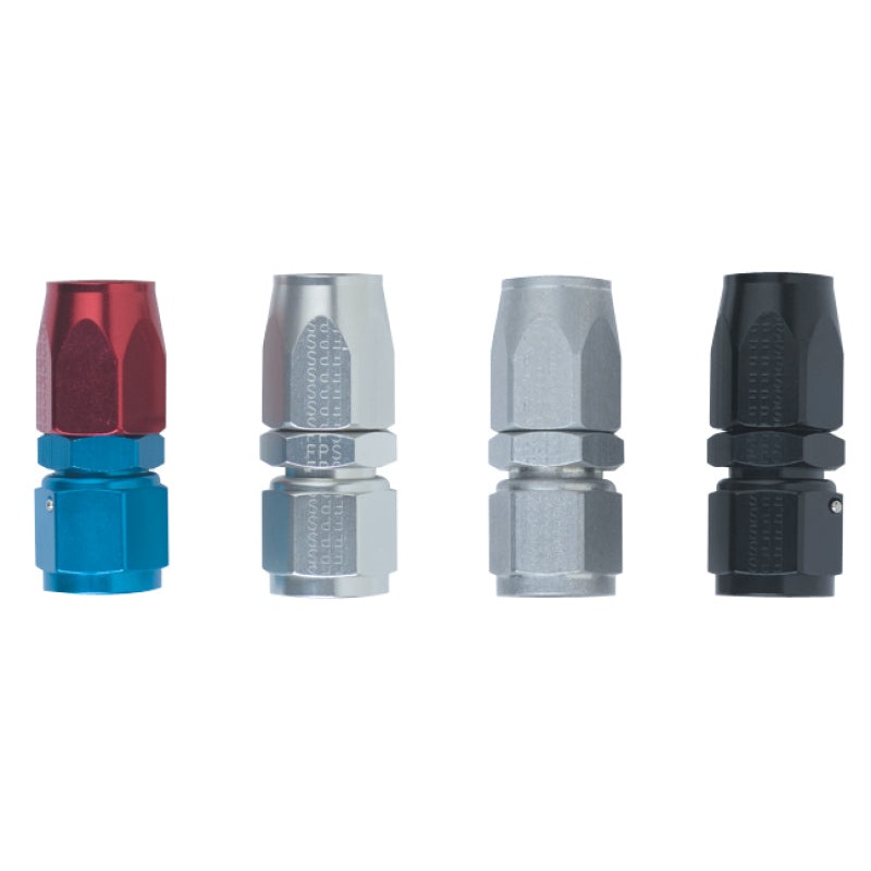 Fragola -4AN Straight Power Flow Hose End – Blue/Red