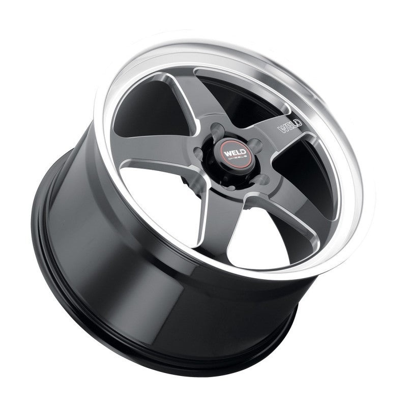Weld S155 18×5 Ventura Drag 5×120 ET-08 BS2.75 Gloss BLK MIL DIA 78.1