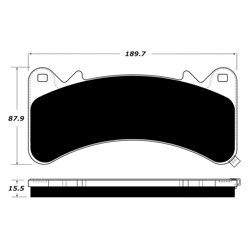Porterfield Brake Pads for 2015 GMC Yukon Denali 2WD w/6 Piston BBK