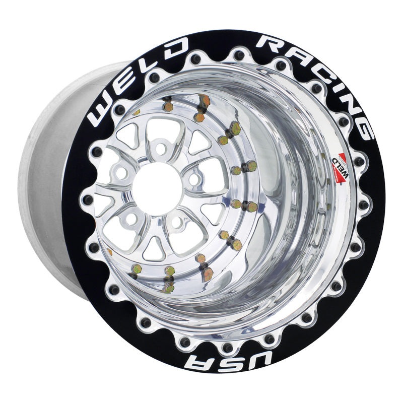 Weld V-Series 15×12 Polished 5×4.5 3in BS Black SBL MT
