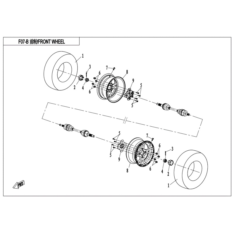 Wheel Hub (Replaces 9Gqv-070001-1400) by CF Moto