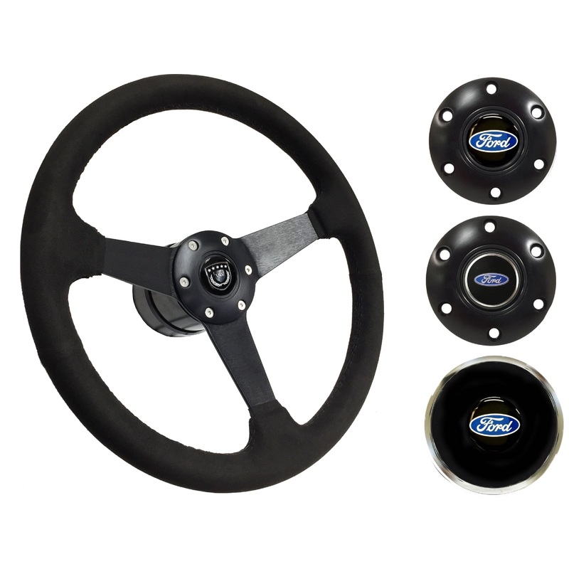 1967-69 Ford Galaxie Steering Wheel Kit | Black Ultralux Suede | ST3582BLK