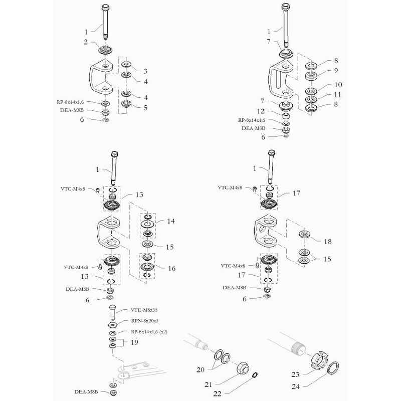 8. 20.4748.06 Birel Concave Bushing 13×24 for Spindle