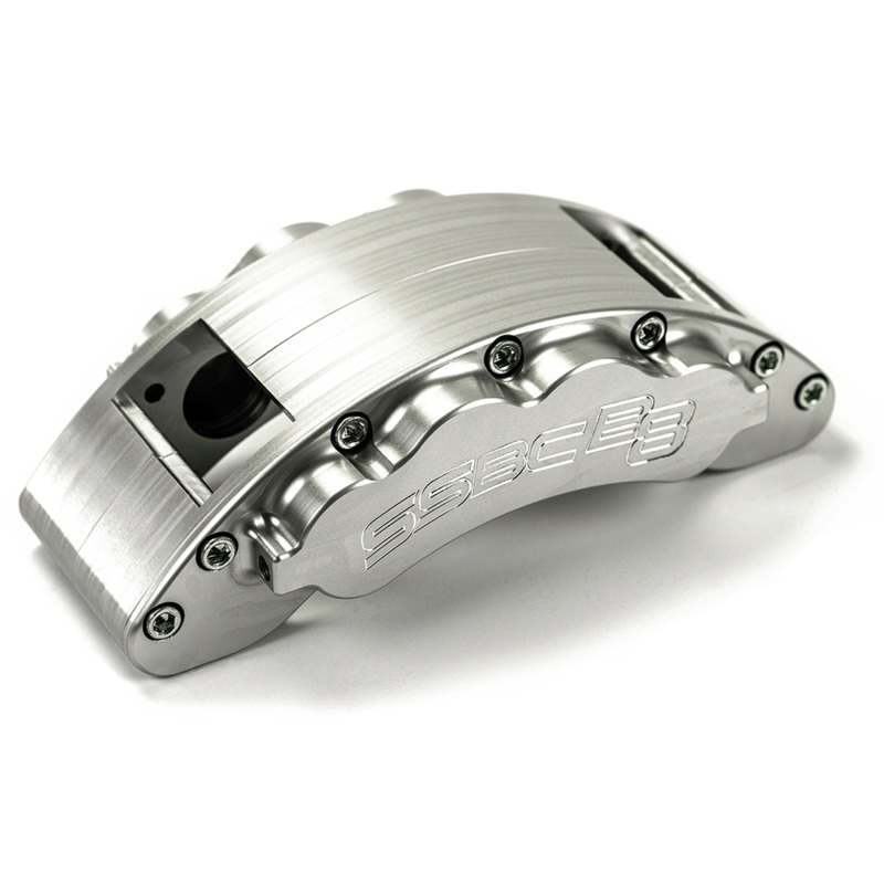 American Made B8-Barbarian 8-Piston Front Caliper Assembly W/Pads. Clear CPA-22297A