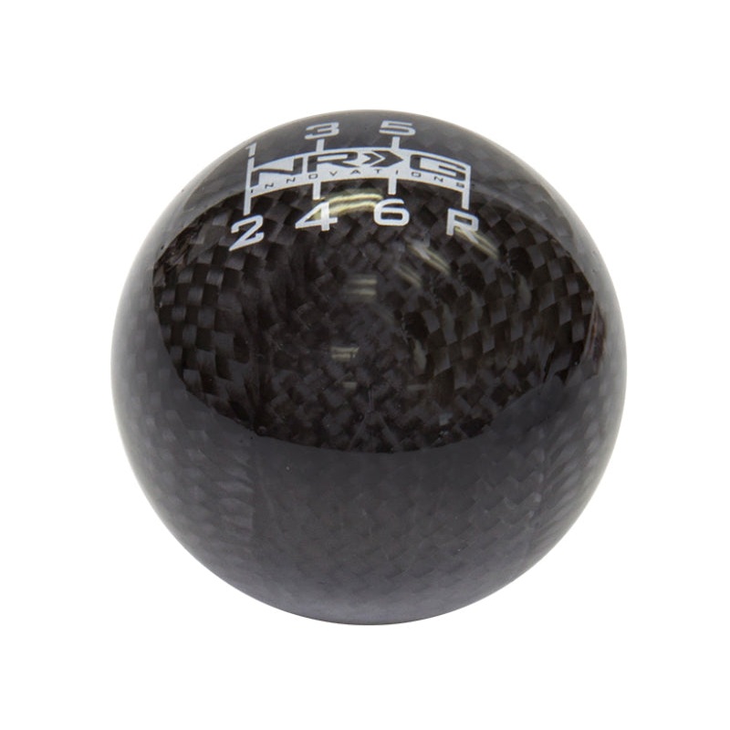 NRG Ball Style Shift Knob – Heavy Weight 480G / 1.1Lbs. – Black Carbon Fiber (6 Speed)