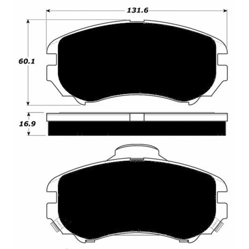 Porterfield Brake Pads for 2008 HYUNDAI TIBURON exc 6 speed M/T