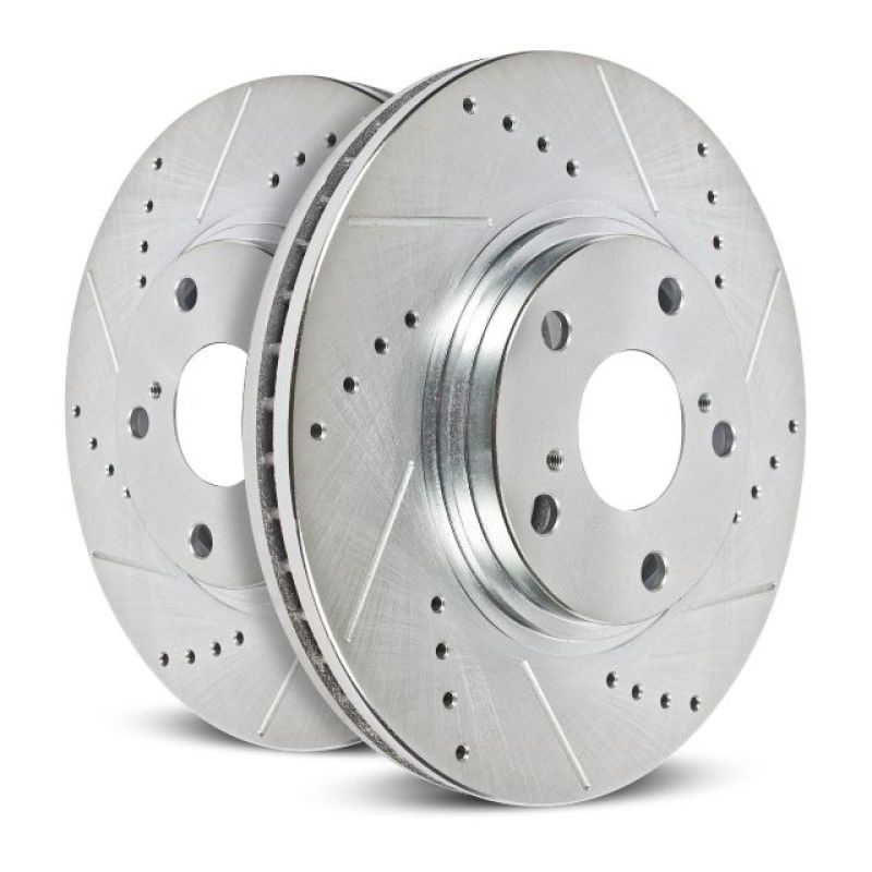 Power Stop Rear Evolution Drilled & Slotted Rotors Pair Mazda Miata 1990-1993 | JBR544XPR