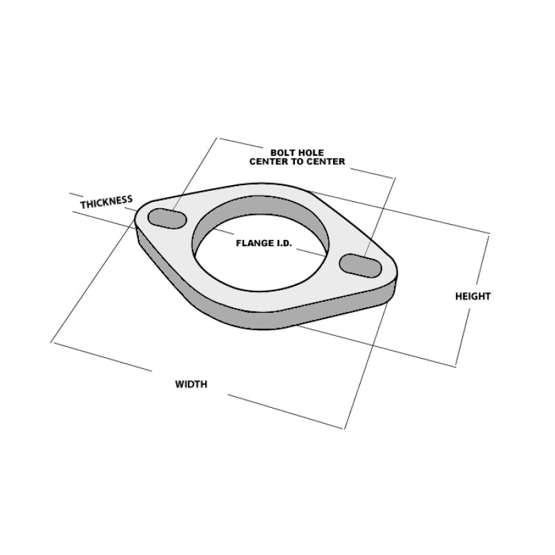 Vibrant 2-Bolt T304 SS Exhaust Flanges (3in I.D.) – 5 Flange Bulk Pack
