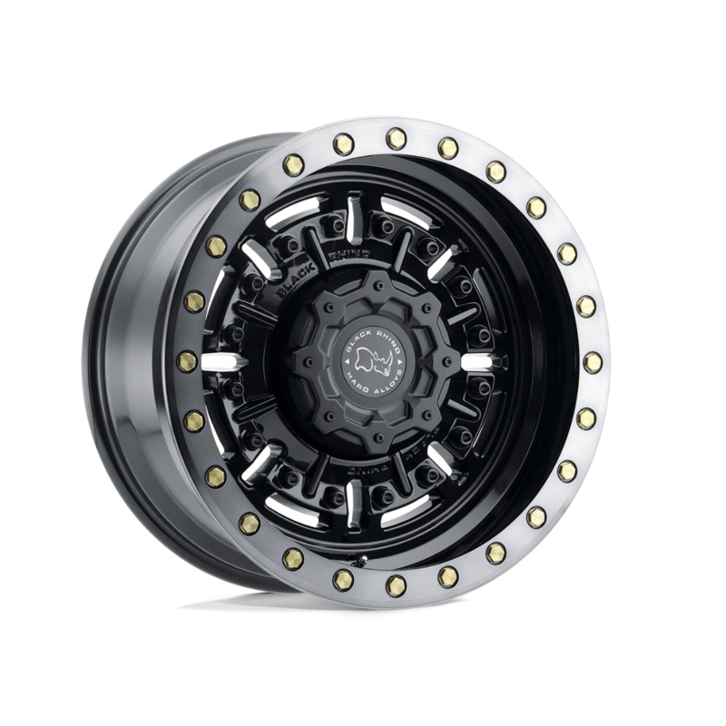 17×8.5 Black Rhino Abrams Gloss Gun Black w/Machined Dark Tint