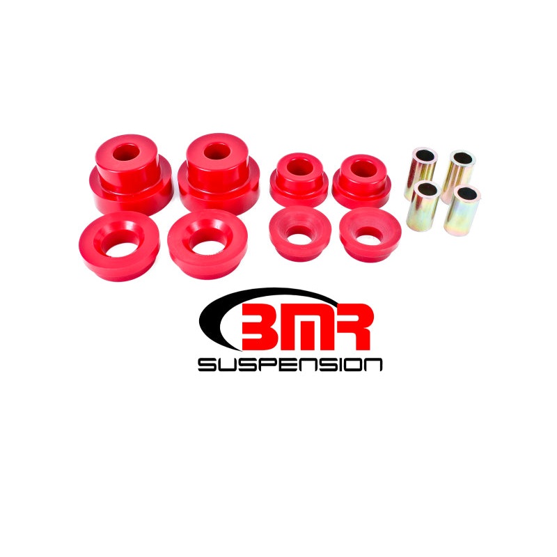 BMR 10-15 5th Gen Camaro Rear Cradle Pro Version Full Bushing Kit (Polyurethane) – Red