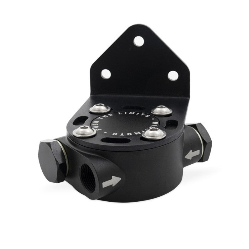 Mishimoto M20 x 1.5 Remote Oil Filter Mount Black Universal | MMOC-RFH-M20BK