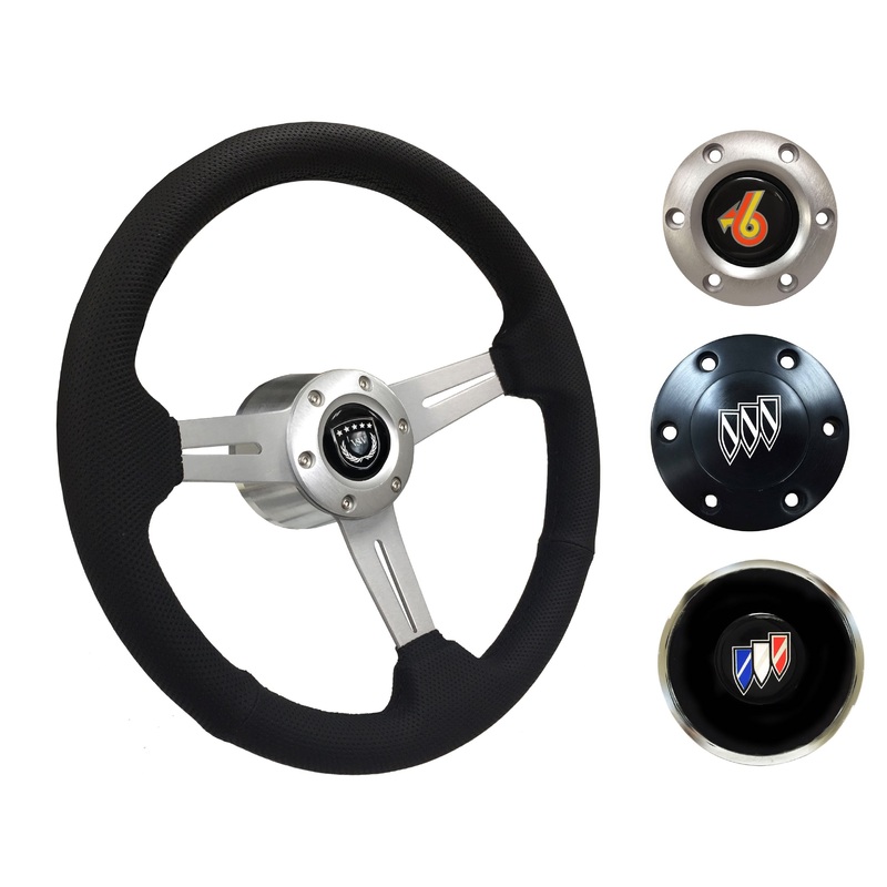 1967-68 Buick Steering Wheel Kit | Perforated Leather | ST3587BLK-BLK
