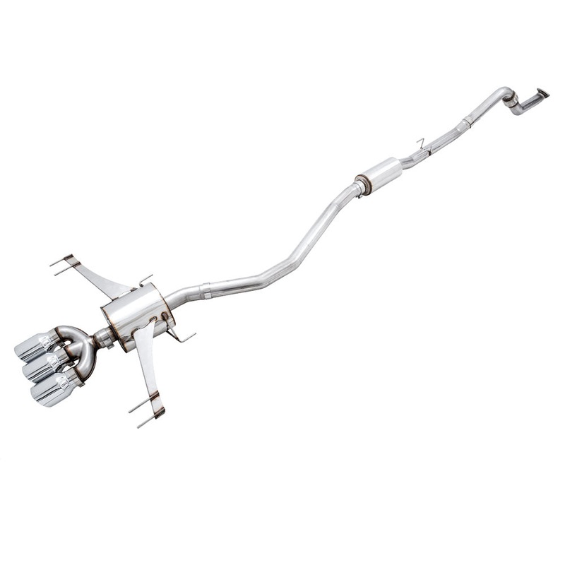 AWE Touring Exhaust Kit w/ Front Pipe Chrome Tips – 2017-2021 Civic Type R
