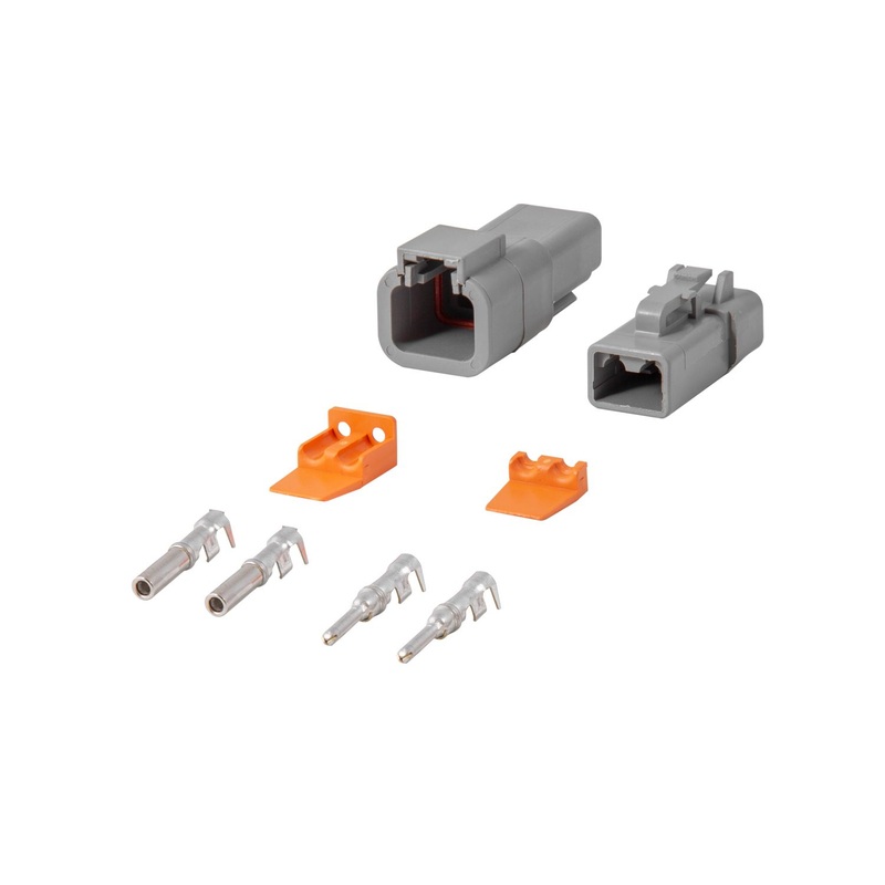 Diode Dynamics Deutsch Connector Kit 2-Pin – 12-14 Gauge | Universal (DD4039)