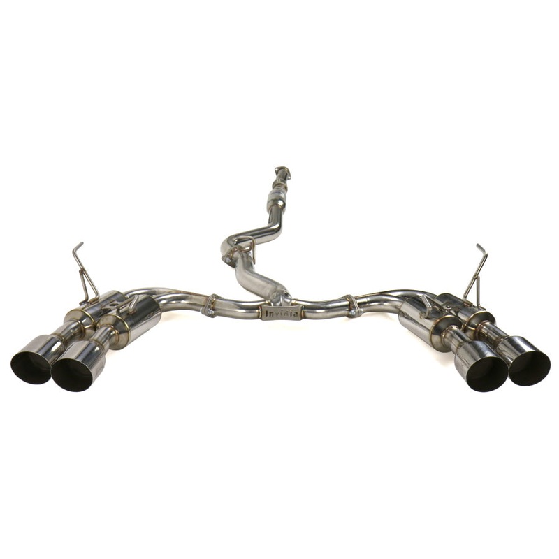 Invidia Gemini (R400) Single Layer Quad Tip Catback Exhaust – Polished Tips – 2022+ WRX