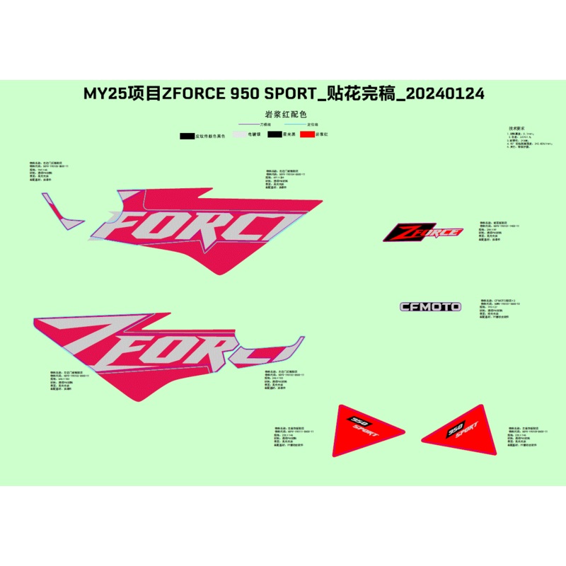 Top Cover Decal by CF Moto