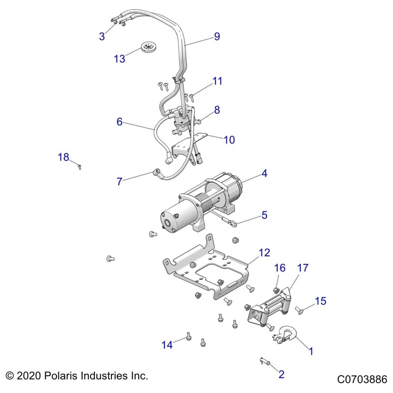 Winch Assembly, 4.5 by Polaris