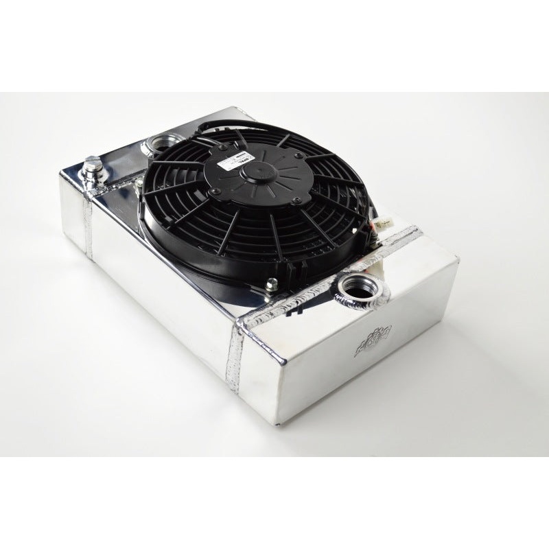 CSF Universal Drag Race / Tuck Radiator w/9in Spal Fan – 10.5in H x 10in L x 3.6in W