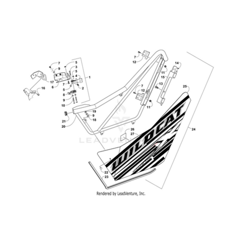 Door Panel W/Decals-Dt-Right(Wc X Ltd 2016) (Inc. 25 And 27) by Arctic Cat