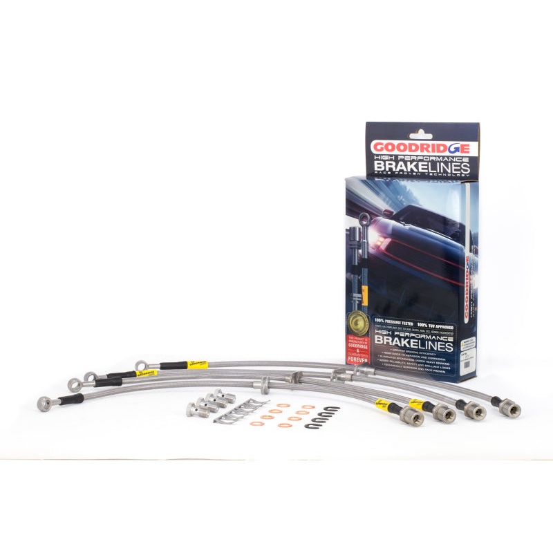 Goodridge Stainless Steel Brake Lines Kit w/ Brembo Calipers Subaru STI 2008-2014 | 24219