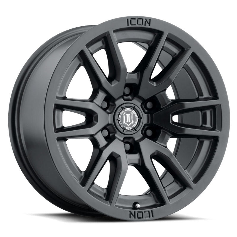 ICON Vector 6 17×8.5 6×5.5 25mm Offset 5.75in BS 95.1mm Bore Satin Black Wheel