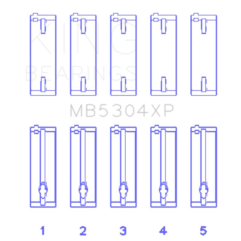 King Mazda B6/B6-T/ZM/B3/B5 Main Bearing Set – Size STDX