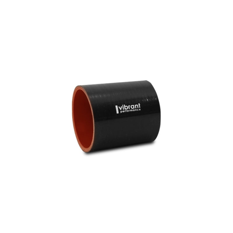 Vibrant 4 Ply Reinforced Silicone Straight Hose Coupling – 5in I.D. x 3in long (BLACK)