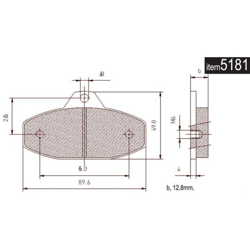 5181 SKM, Parolin Aftermarket Rear Brake Pads, Pair