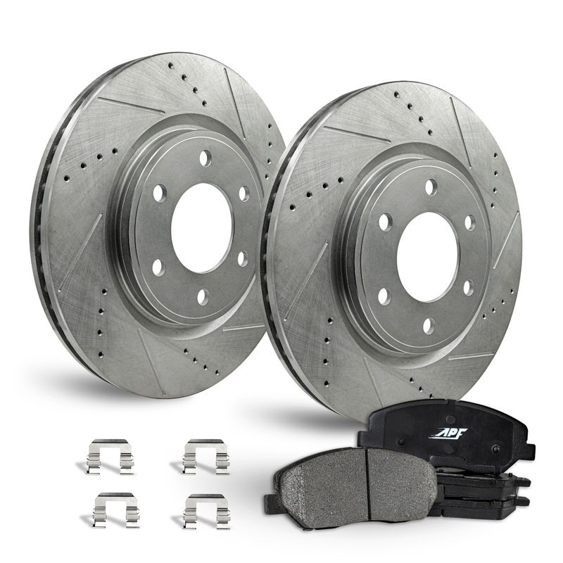 APF Front Brake Kit Rotors and Pads for Buick Rainier 4.2L 2004-2005