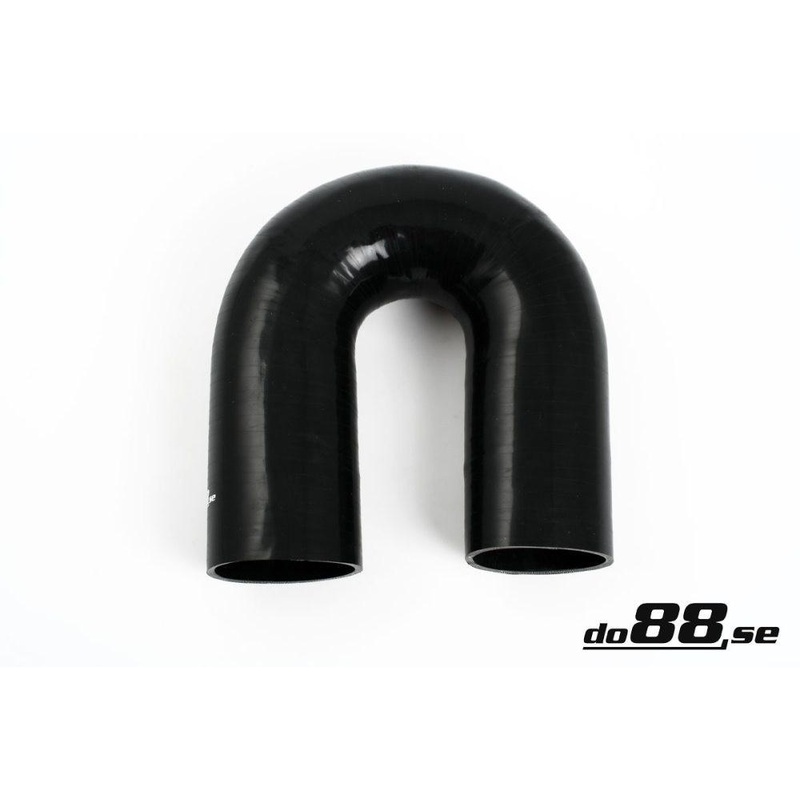Silicone Hose Black 180 degree 4,5” (114mm)