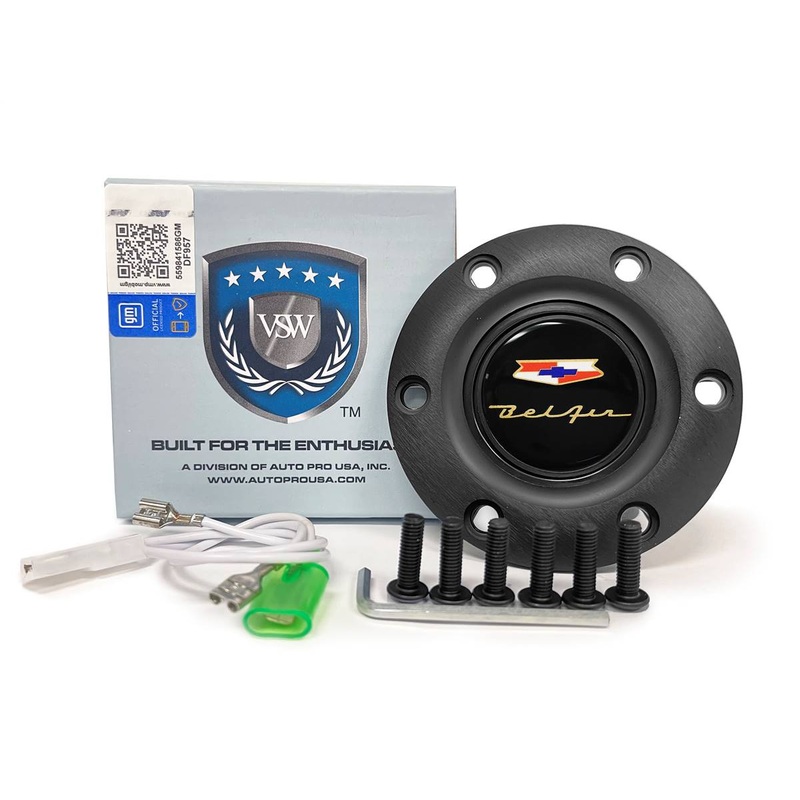 VSW S6 | Chevy Bel Air Emblem | Black Horn Button | STE1040BLK