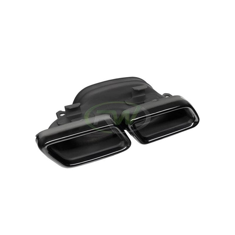 RW Carbon Style Chrome/Black Exhaust Tips – Mercedes / C63 / AMG