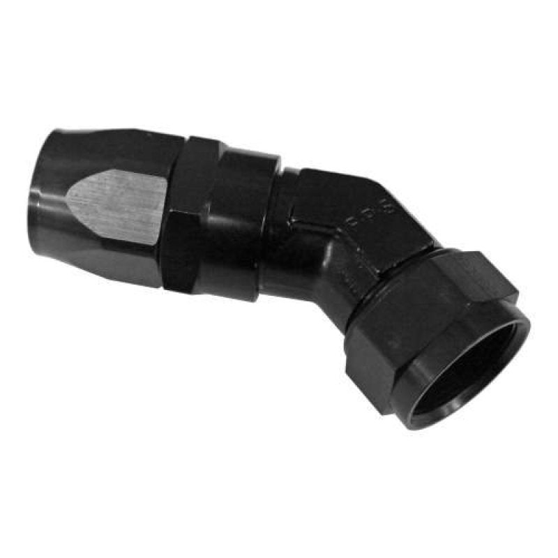 Fragola -12AN x 45 Degree Low Profile Forged Hose End – Black