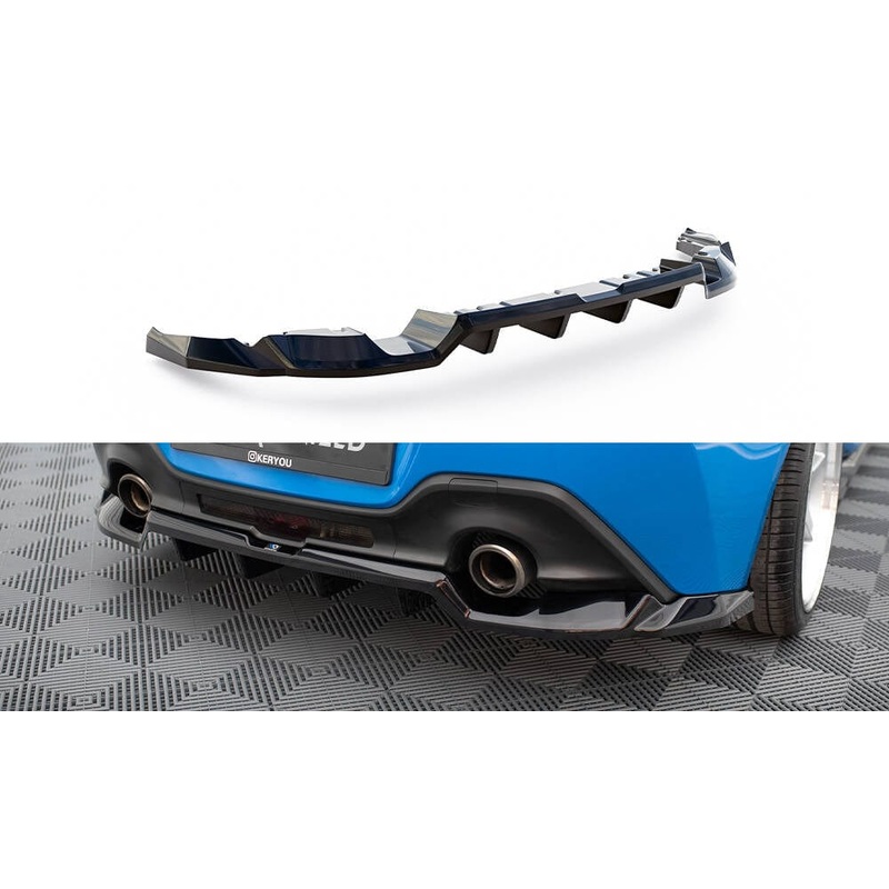 Maxton Design Central Rear Splitter – (With Vertical Bars) V.1 – Toyota GR86 Mk1