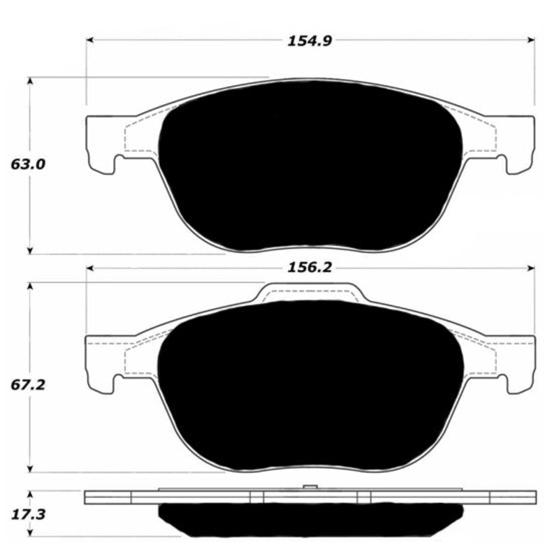 Porterfield Brake Pads for 2010 MAZDA 3 2.0L