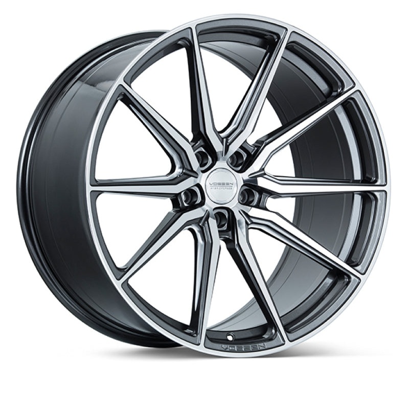 Vossen HF-3 20×9 / 5×114.3 / ET32 / Flat Face / 73.1 – Gloss Graphite Polished Wheel