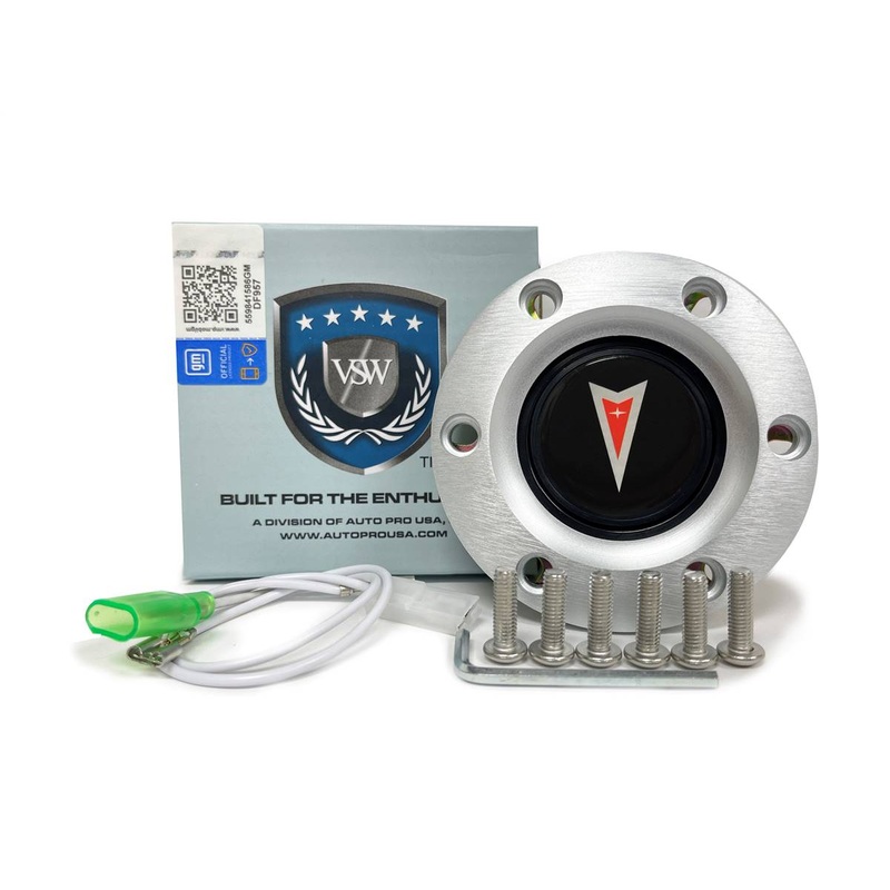 VSW S6 | Pontiac Red Arrow Emblem | Brushed Horn Button | STE1011BRU