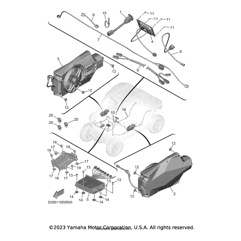 Wire Harness Assembly 1 by Yamaha