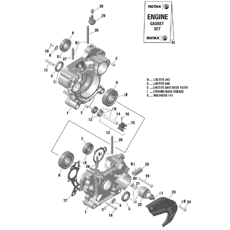 10. 940316 Rotax Max M5x12 Countersunk Bolt