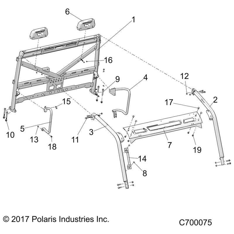 Windshield Mount Plate Kit, Rgr by Polaris