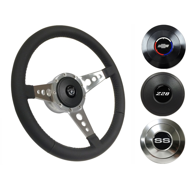 1967-68 Camaro Steering Wheel Kit | Black Leather | ST3056