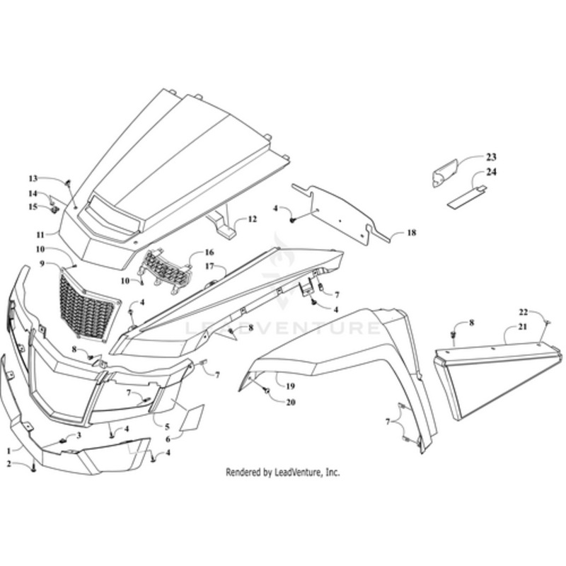 Front Fender – Outer – Left – Black by Arctic Cat