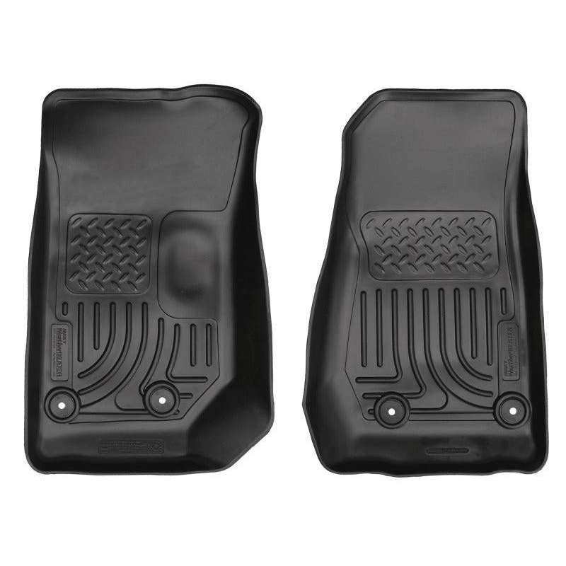 Husky Liners 14 Jeep Wrangler 2/4 Door Weatherbeater Black Front Floor Liners