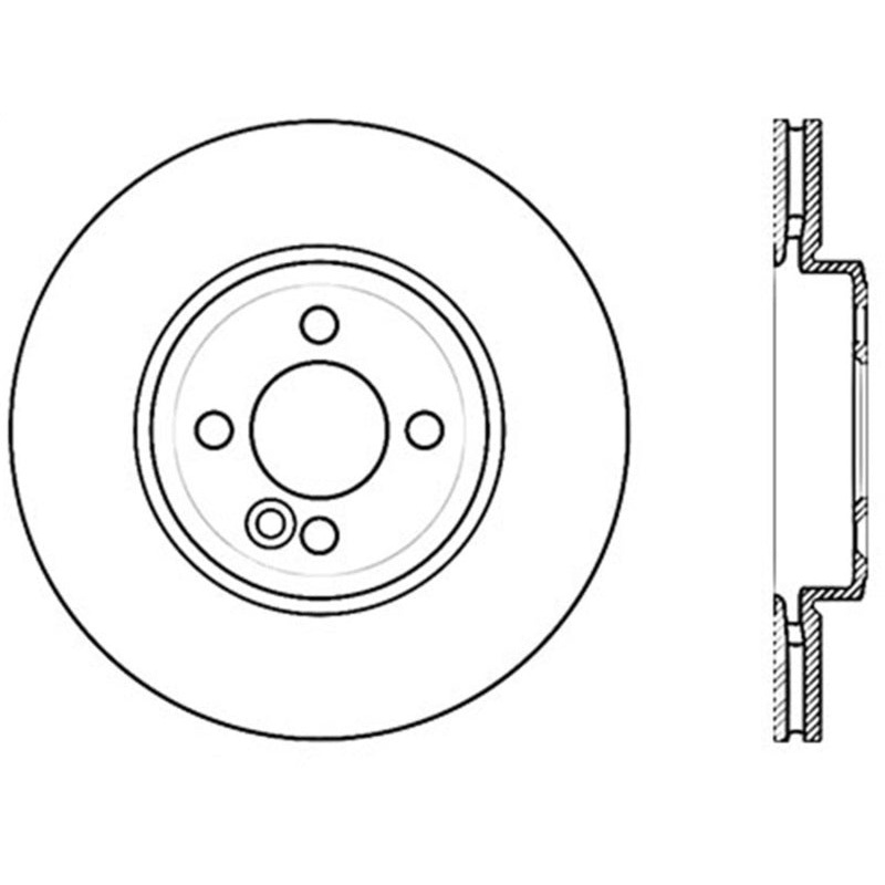 StopTech 07-16 Mini Cooper Sport Cryo Slotted & Drilled Front Left Rotor